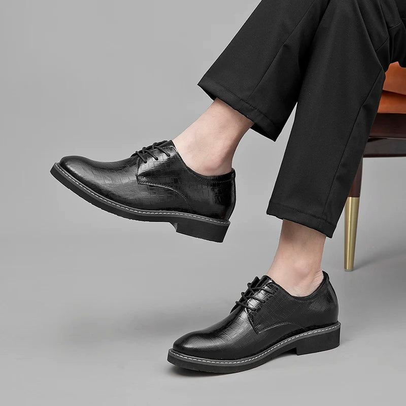Business Men Elevator Shoes Leisure Height Increase Insole 6cm High Heel Tall Man
