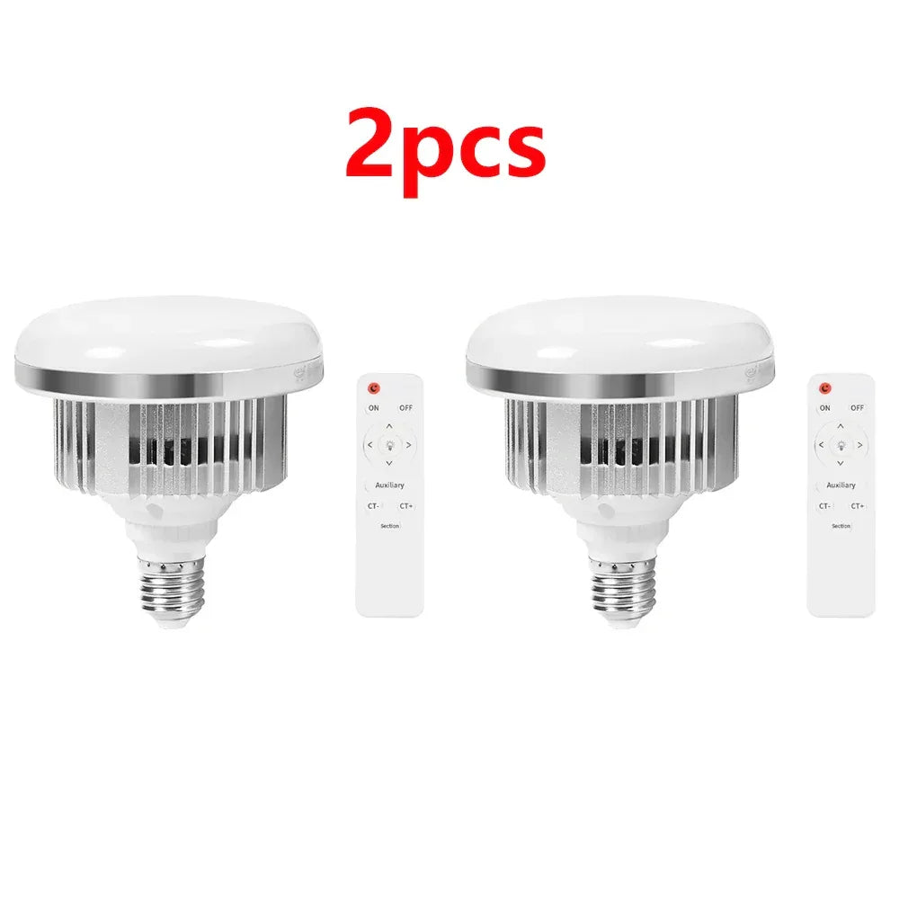 85W LED Photographic Lighting Bulbs E27 Base Lamp With Remote Control Dimmable Daylight Bulb For Photo Studio Softbox