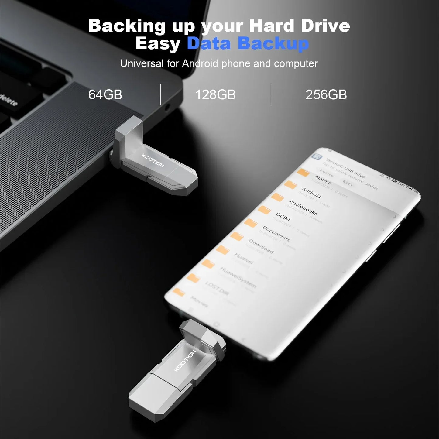 KOOTION U54 USB 3.2 Solid State Pen Drive 450MB/s High Speed Pendrive 512GB 256GB 128GB USB Type C Flash Drive OTG Memory Stick