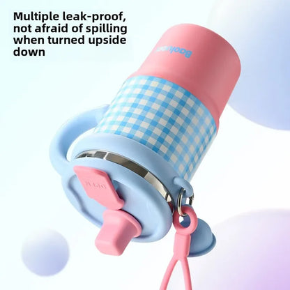 Tasse isotherme double en acier inoxydable 316 pour bureau, idéale pour les filles (2025). Poignée pratique, paille et double capacité.