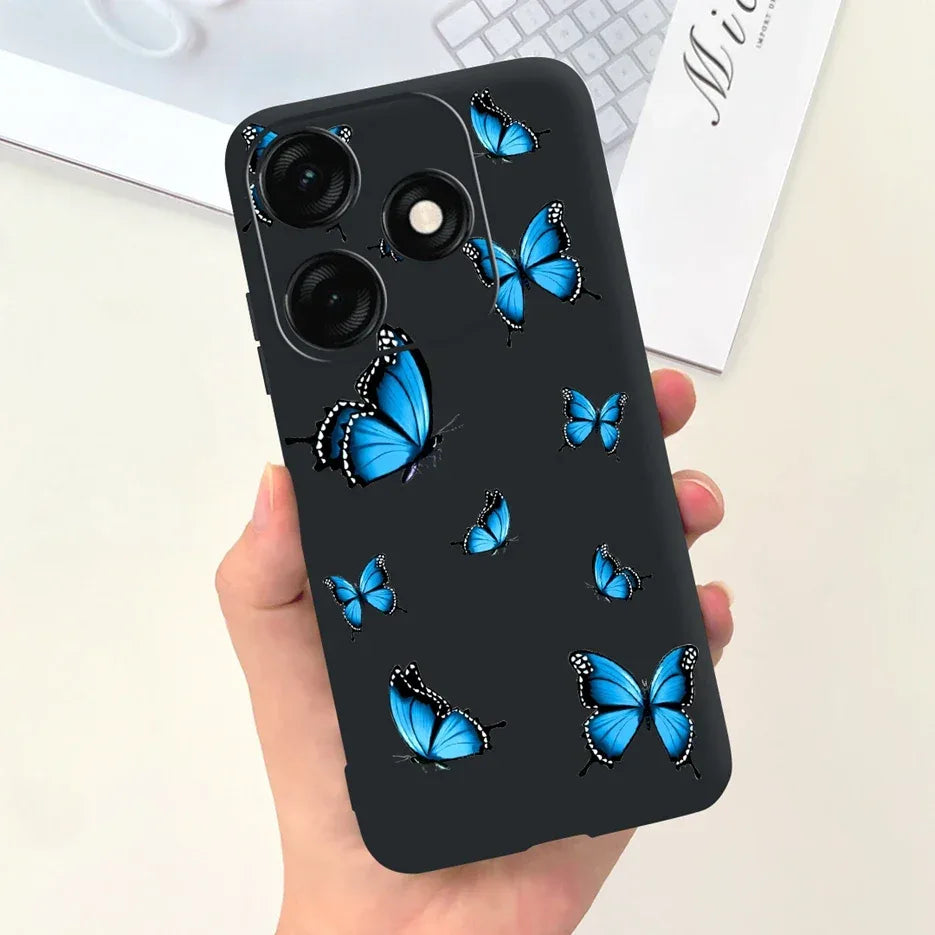 For Tecno Spark 20 Case Spark 20C BG7n Prety Girls Butterfly Painted Phone Case For Tecno Spark 20 Pro Spark20 C Soft TPU Fundas