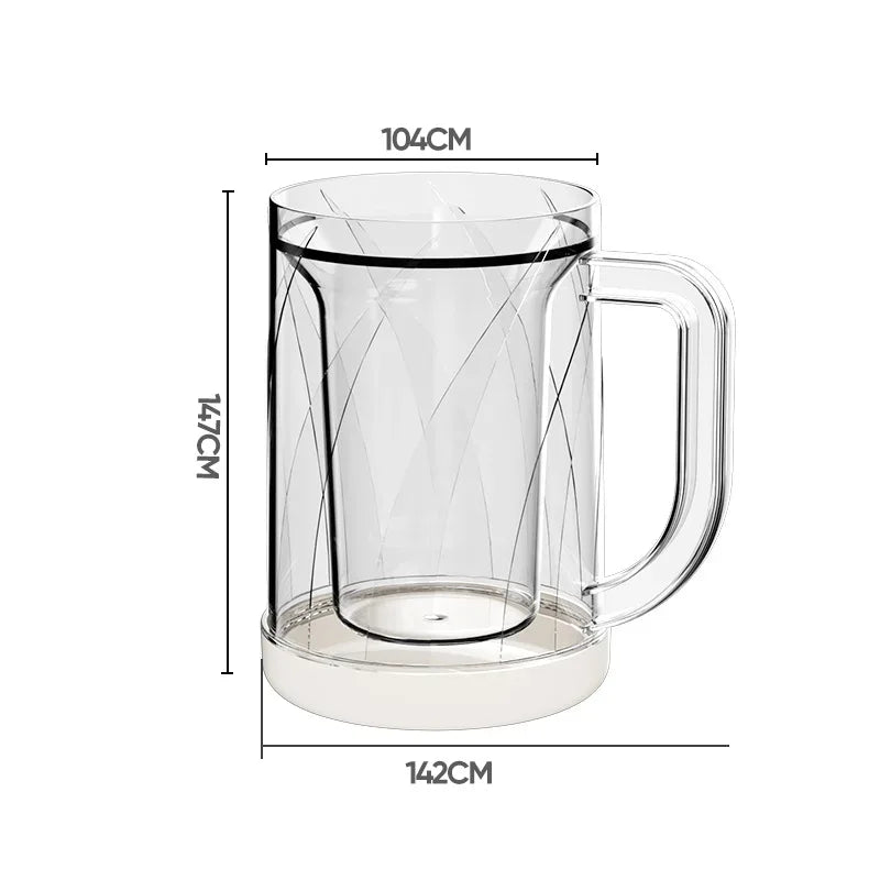 Double Wall Gel Frosty Freezer Ice Mugs Beer Mug with Handles Transparent Whiskey Glasses for Bar Outdoor Drinking Glasses