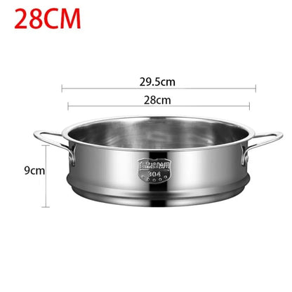 304 Stainless Steel Steamer Basket 16-32cm Thickened Pot Steaming Grid Safe Material Thicken Strainer Food Steam Rack