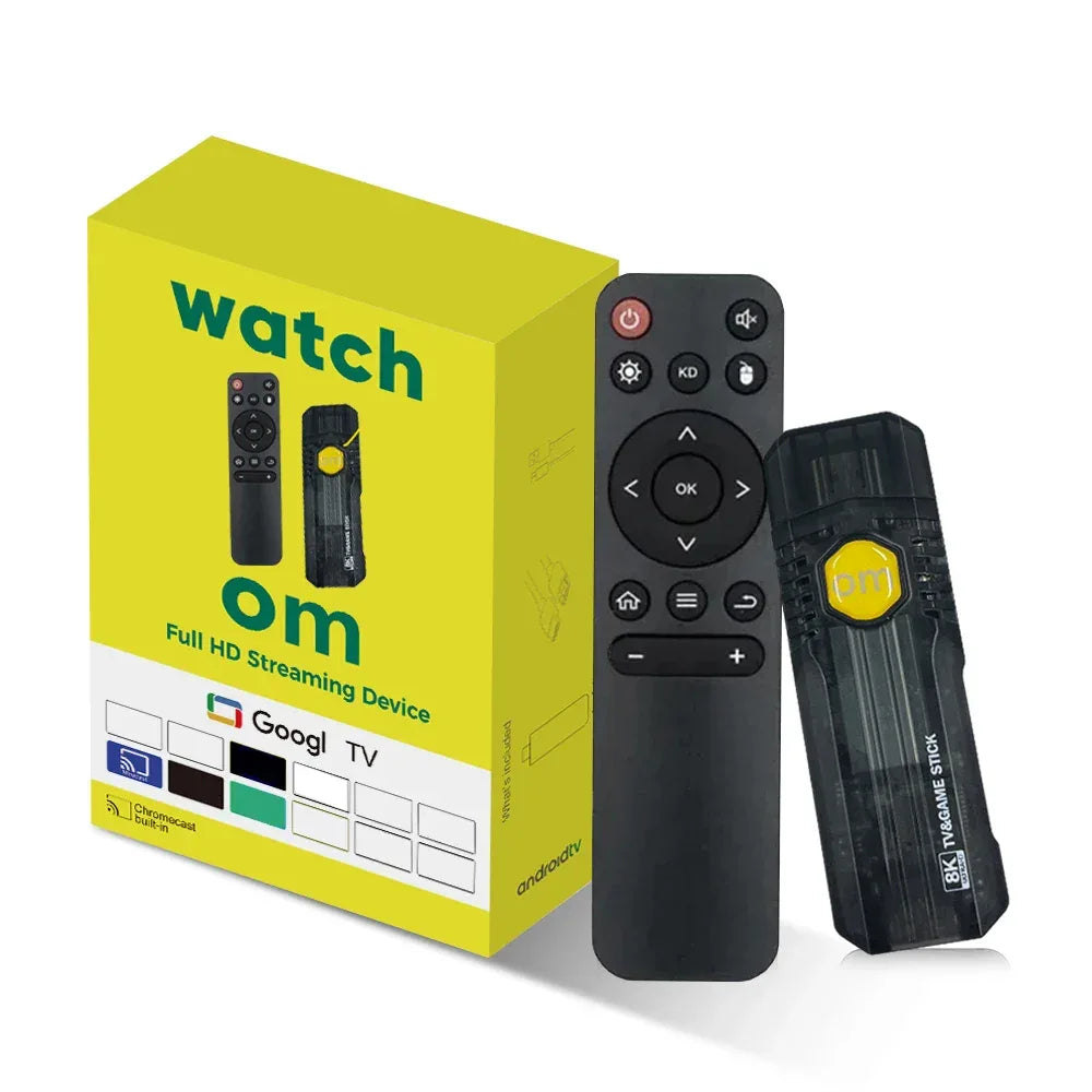 TV Stick OM Android 13 HDR 4K 1080P Amlogic S905L quad-core WiFi 4G 8GB 128GB Smart streaming Media Player iptv