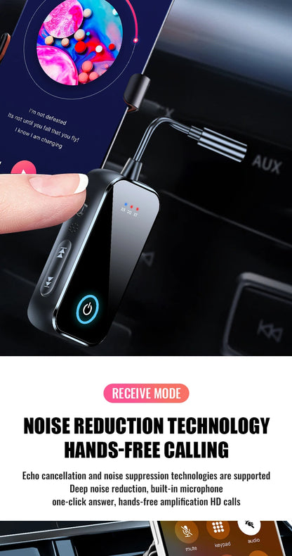 2 in 1 Bluetooth 5.4 Receiver Transmitter 3.5mm AUX Jack Airplane USB Dongle Wireless Audio Adapter For TV PC Speaker Car kit