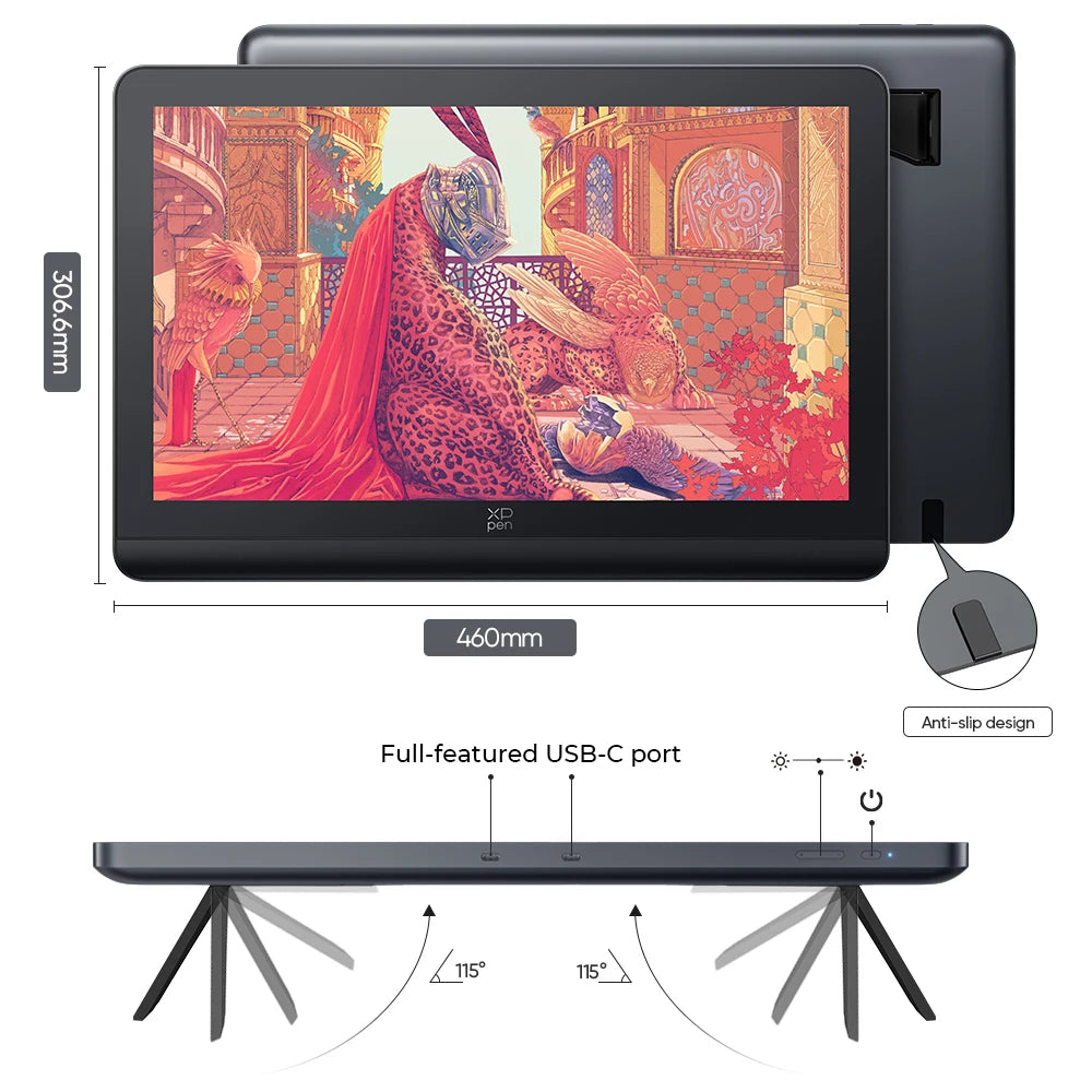XPPen Artist Pro 19 (Gen 2) 4K Graphics Tablet Monitor with 99.8% sRGB X3 Pro Stylus 18.4 Inch Drawing Display for Windows Mac