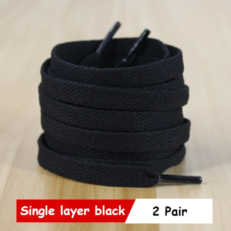 Classic Shoe laces White Black Flat Shoelaces for Sneakers laces Shoe Strings 70/90/100/120/140/160CM High-quality Shoelace
