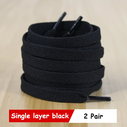 Classic Shoe laces White Black Flat Shoelaces for Sneakers laces Shoe Strings 70/90/100/120/140/160CM High-quality Shoelace