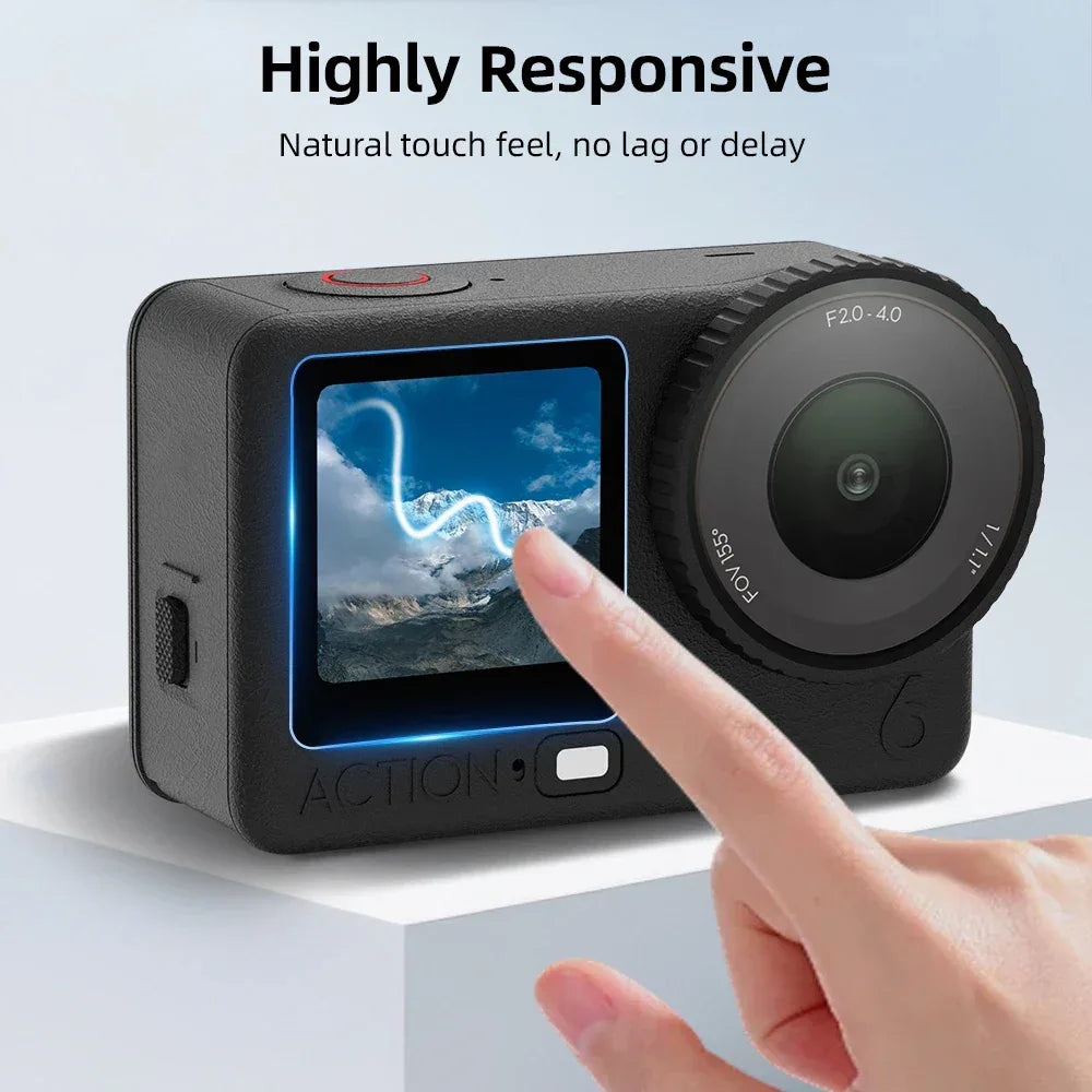 Screen Protector for DJI Osmo Action 6 Anti-scratch Screen Protective Glass Film Ultra-Clear for DJI Action 6 Accessories