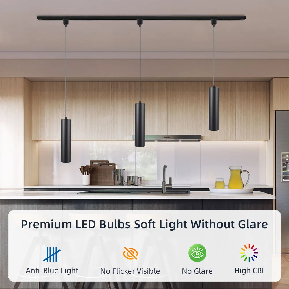 Led Track Light GU10 Spotlight 110V 220V Track Pendant Indoor for Home Decor Kitchen Bedroom Ceiling Lamp Fixture Track Lighting
