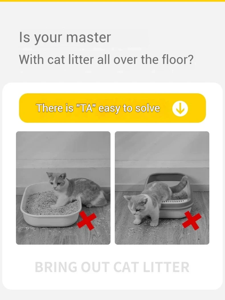 Large Cat Litter Mat Waterproof Double Layer Litter Trapping Clean Pad for Cat Litter Box Durable and Easy to Clean