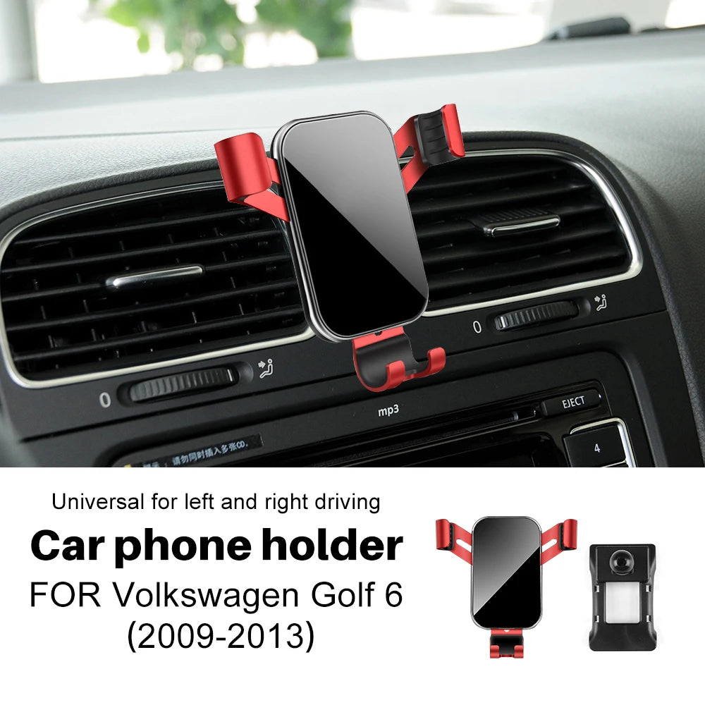 Gravity Car Phone Holder For Volkswagen VW Golf 6 MK6 2009 2010 2011 2012 2013Car Phone Holder Special Fixed Bracket Accessories