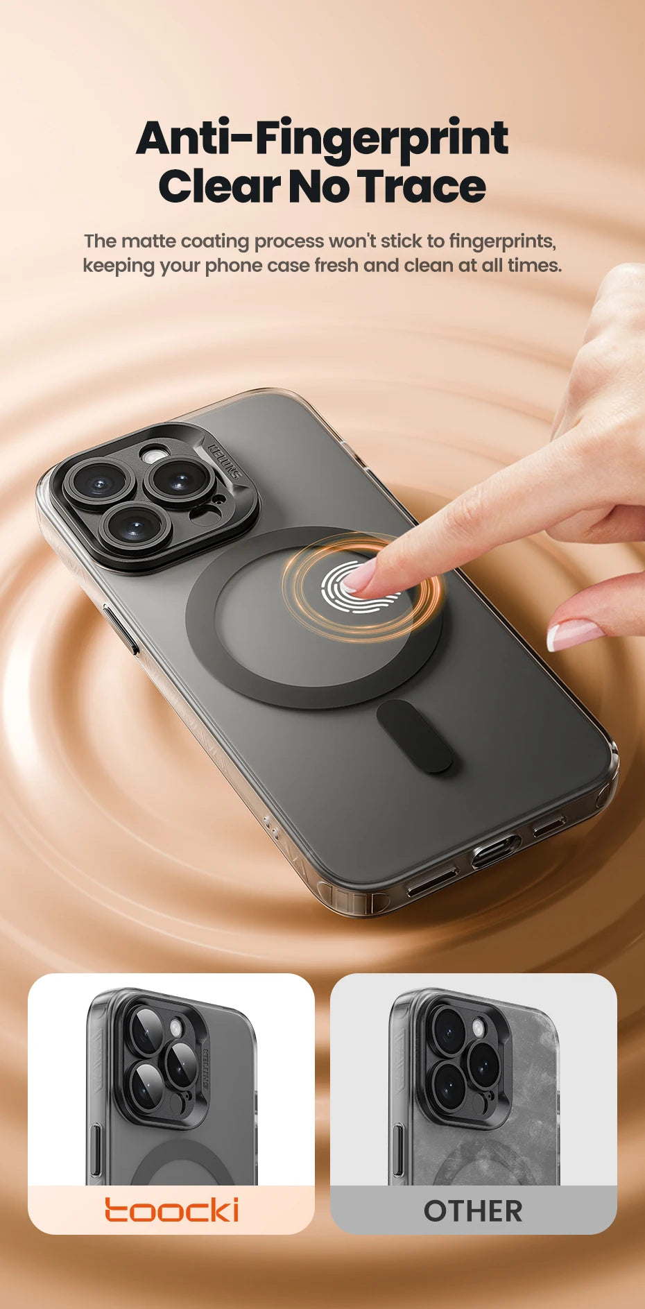 Toocki Magnetic Phone Case For iPhone 15 14 Pro Plus Wireless Charging Cover For iPhone 13 12 Pro Max Shockproof Protective Case