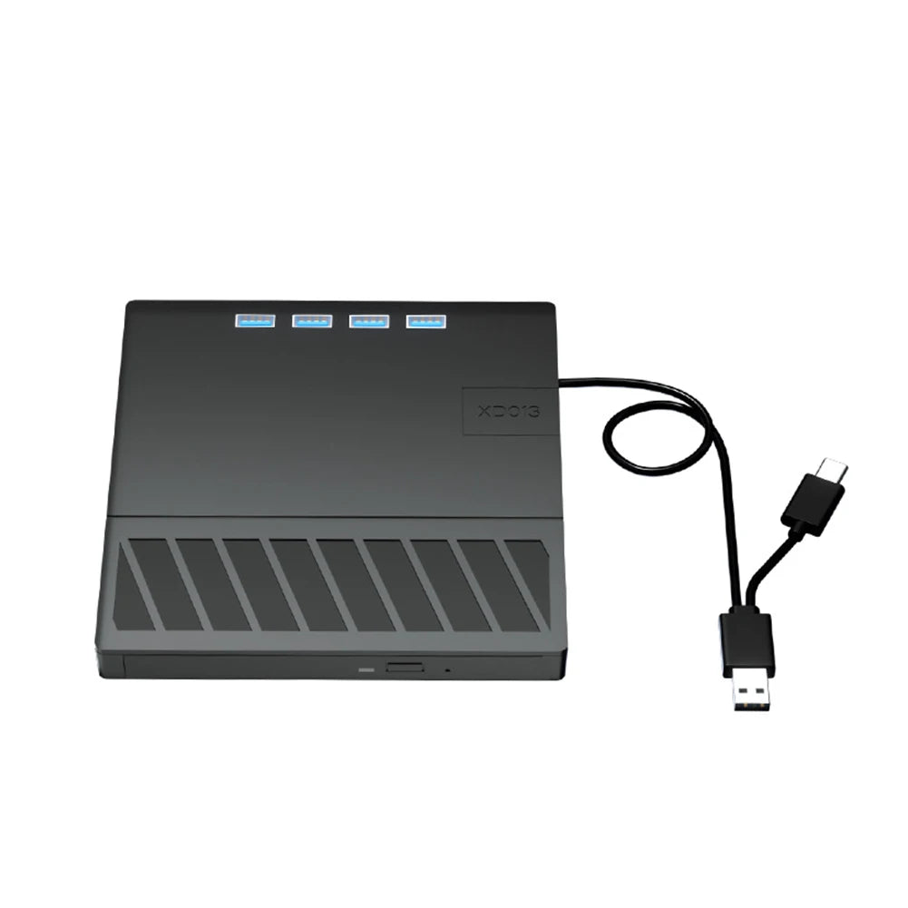7 in 1 USB 3.0 Type C External CD DVD RW Optical Drive with SD/TF Port CD/DVD/BD -/+RW Player Burner Writer Reader for Laptop PC