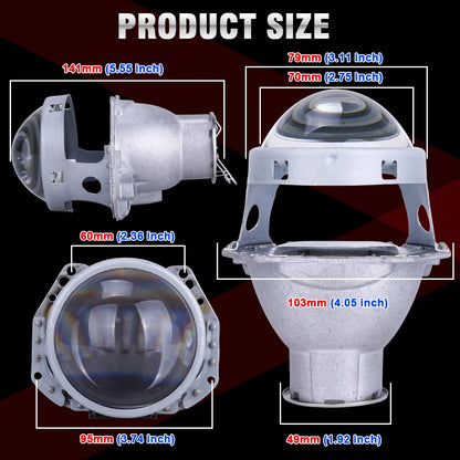 3 inch Projector Lens H7 For Hella 3R Headlights Retrofit Kit Single Xenon Moto Low Beam Auto Lamp H7 D2S D2H LED HID Car Light