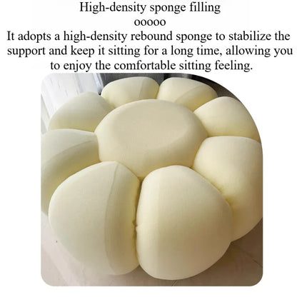 Nordic Sofa Pedal Simple Round Stool Low Ottomans Living Room Sofa Footstool 3D Fabric Creative Leg Footstool Pumpkin Footstools