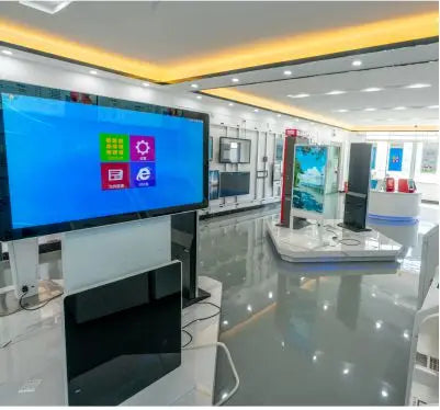 Free Standing Tv 21.5 Inch Touch Screen Portable Tv Smart Mobile Display Rechargeable 360 Rotating Tv Stand Wireless Television