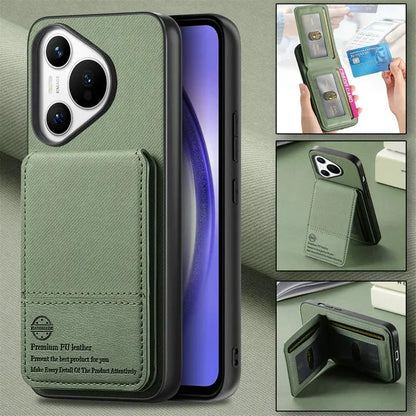 RFID Leather Luxury Case for Huawei Pura 70 Pro Plus 5G Card Cover Flip Back Shell Huawei Pura 70 Ultra Pura70 Pro+ Phone Cover