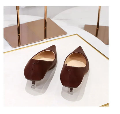 BIGTREE Shoes Women 4.5 Cm Heels Pointed Toe Woman Pumps Fashion Kitten Heels Large Size 34-43 Sexy Mid Heeled Female Shoes 2026