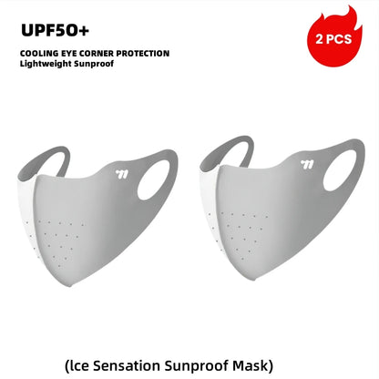 WEST BIKING Summer Sunscreen Traceless Mask 3D Ice Silk Breathable UV Protection Mask Summer Outdoor Sport Cycling Sports Masks