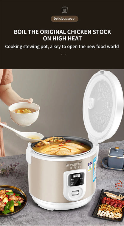Peskoe Mini Rice Cooker Non-Stick Surface Old-Fashioned 1-2-3 Person Multi-Function Household Cooking Appliance 2L 3L 4L 5L