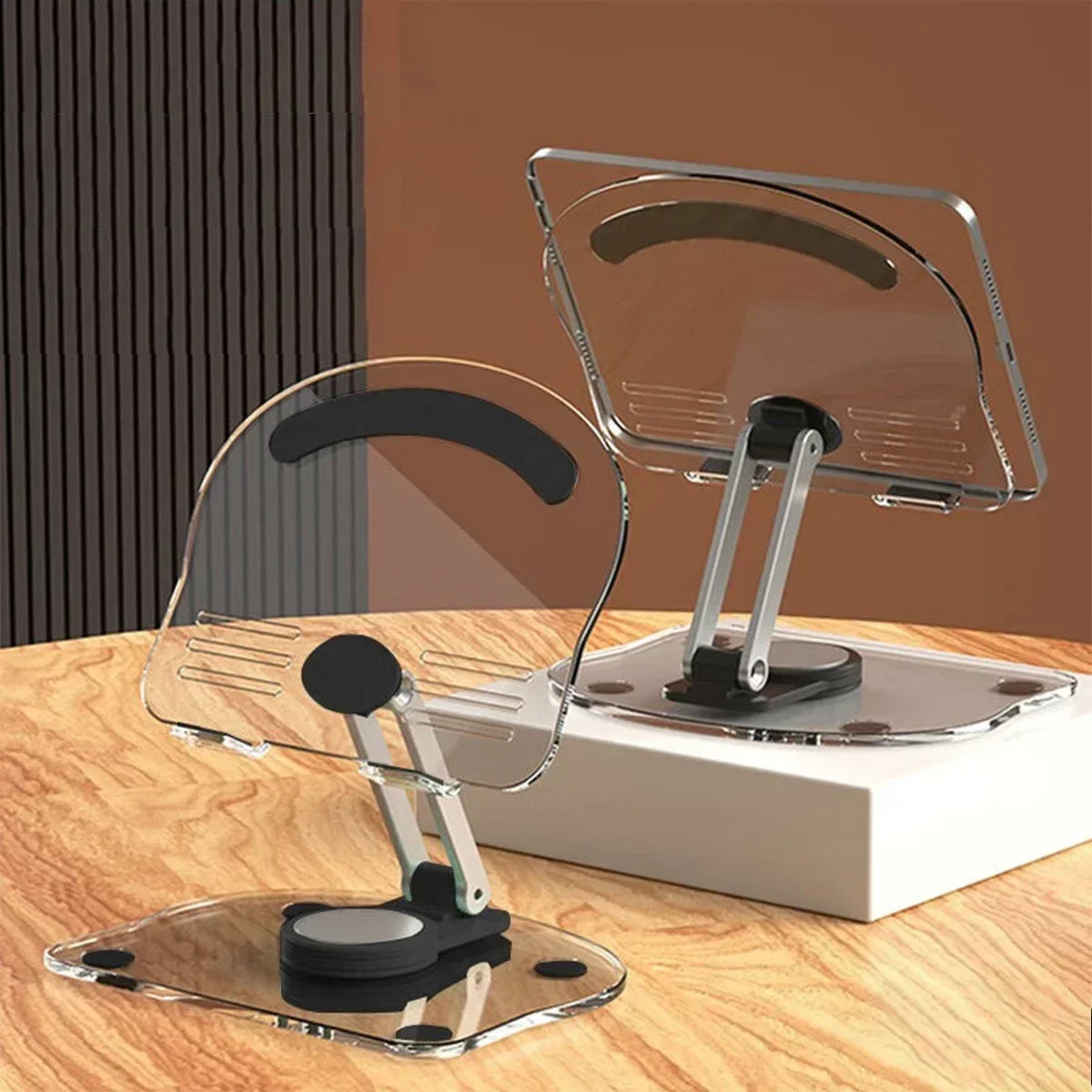 Foldable Tablet Support Office Desk Cell Phone Stand Telephone Versatile Grey Mobile Bracket