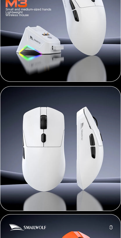 SMAILWOLF M3 PRO Wireless Bluetooth three-mode mouse E-sports gaming laptop desktop PAW3311 wired home Lightweight FPS