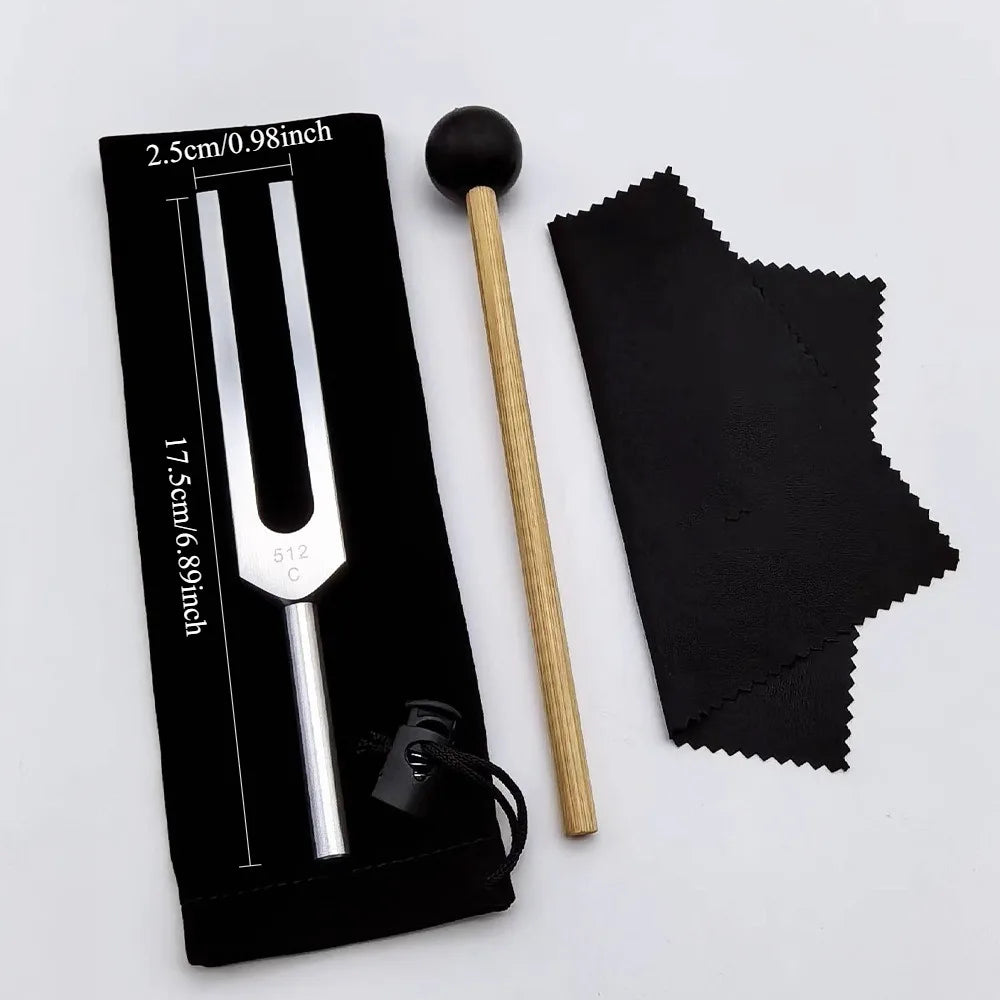 128 /512Hz Chakra Healing MassageTuning Fork Set,Aluminum Alloy Tuning Forks Used for Sound Therapy Yoga Meditation Accessory
