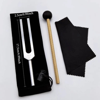 128 /512Hz Chakra Healing MassageTuning Fork Set,Aluminum Alloy Tuning Forks Used for Sound Therapy Yoga Meditation Accessory