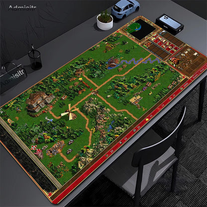 Anime Heroes of Might and Magic 3 Map Mousepad Gaming Laptops Keyboard Mat Desk Protector Deskmat Mats Laptop Gamer Mouse Pad