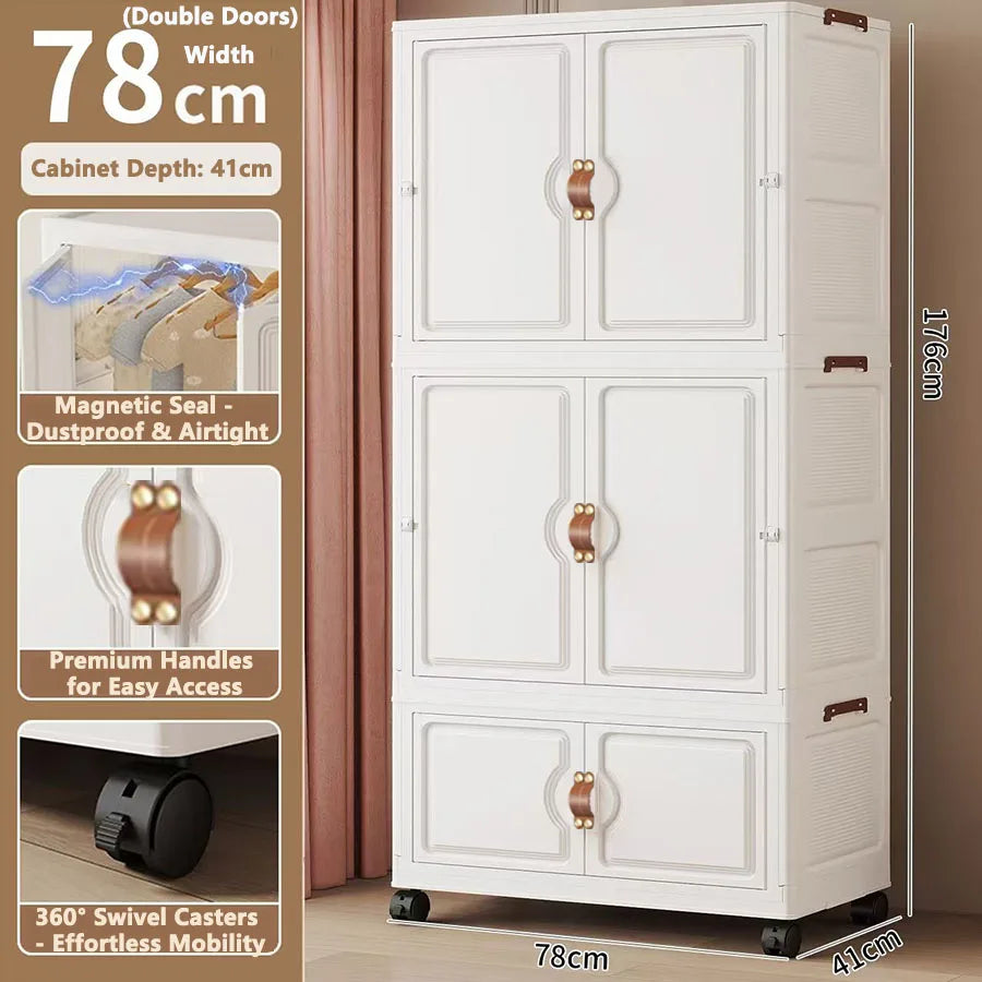 Locker Locker Locker Household Locker Clothes Installation Free Plastic Multi Layer Foldable Large Capacity Practical Cabinet