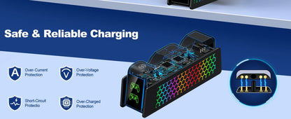 For PS5 Controller Charger DualSense Charging Station Dual Charging Dock Charger Stand for PlayStation5 Wireless Game Controller