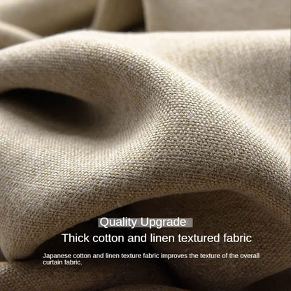 Japanese Simple Thickened Living Room Blackout Curtain Light Luxury High End Fresh Bedroom Curtains 2025 New Velvet Linen Drapes