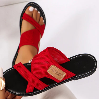 New Women Slippers Flat Sole Casual Soft Big Toe Foot Sandal Shoes Comfortable Beach Lightweight Slippers Women Slides Women