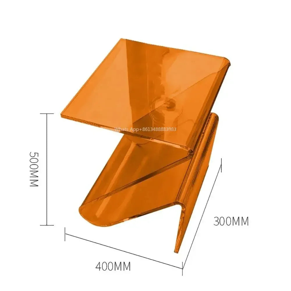 Hot Internet Celebrity Acrylic Creative Small Table Home Living Room Bedside Table Personality Simplicity Special Shape Small Co