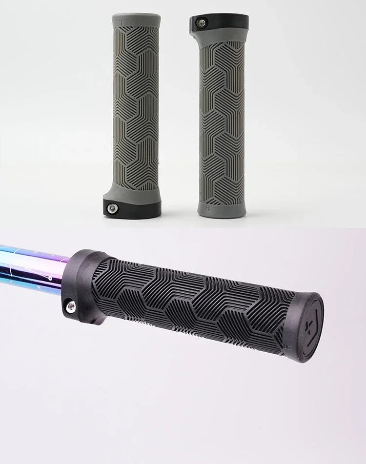 ODI Rubber Bicycle Grips 22mm Set Ergonomic MTB Handlebar Grips for Dirt Pit BMX And Mountain Bike in Purple Brown Pink Black
