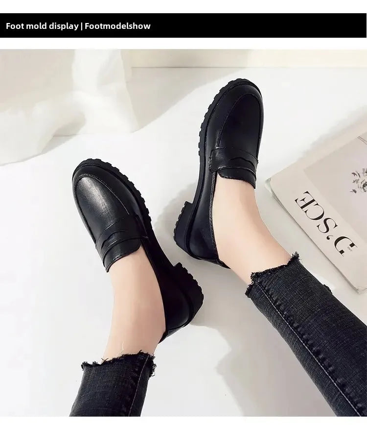 Women's Flat Shoes New Style Spring Summer 2023 Korean Fashion Round Head Casual Versatile Simple Lazy Shoes Rubber Material