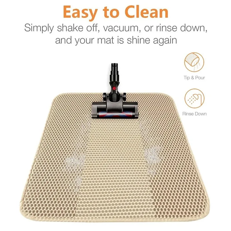 Double Layer Cat Litter Mat Heavy Duty Waterproof Cat litter box Washable Bed Mat Clean Pad Products Mat Pet Clean