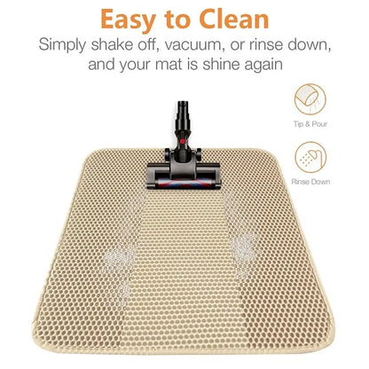Double Layer Cat Litter Mat Heavy Duty Waterproof Cat litter box Washable Bed Mat Clean Pad Products Mat Pet Clean