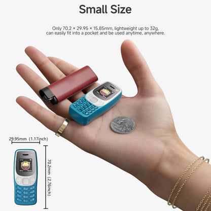 SERVO BM80 LTE 4G Mini Mobile Phone Dual SIM Standby Speed Dial Blacklist Call Recording 0.85" Screen Super Small Phones Back-up
