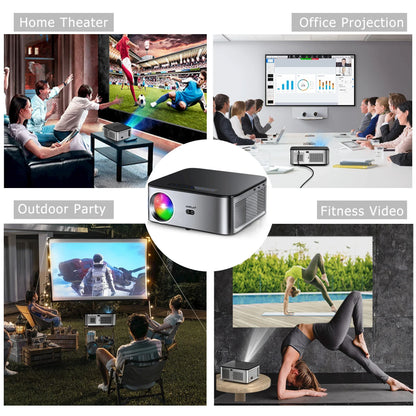 HORLAT 35000Lumenes 4K Android Projector 8K Decode Video Audio Home Theater AutoFocus Keystone 5G WiFi Portable Proyector Beamer