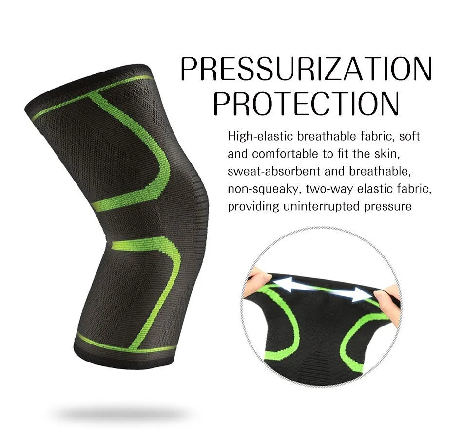 WOSWEIR-1 PC Elastic Knee Pads Nylon Sports Fitness Kneepad Fitness Gear Patella Brace Running Basketball Volleyball Support