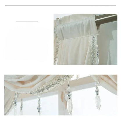 Velvet Valance Small Curtain for LivingRoom Bedroom Kitchen  Hotel Hall Luxury Home Decoration High Quality Fabric Partition