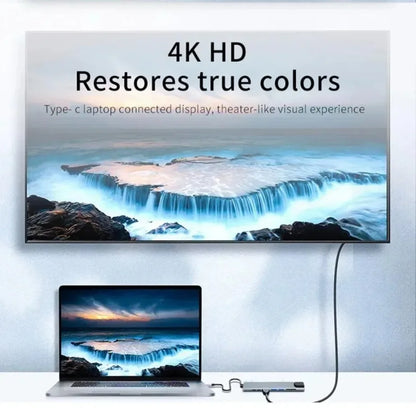 NEW USB C Hub 8In1 7In1 Type C Docking Station with USB3.0/2.0 HDMI SD/TF Card Reader PD Fast Charge for MacBook Notebook Laptop