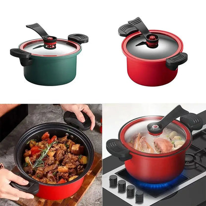 Multifunctional 3.5L Pressure Cooker Stew Pot Non-Stick Cooking Pots Kitchenware Micro Rice Cooker Induction Cooker Gas Stove