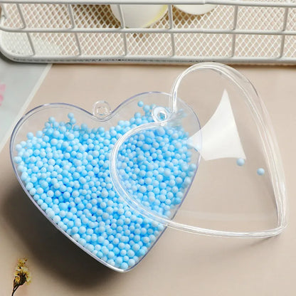 12 Pcs Transparent Love Empty Box for Valentine's Day Wedding Birthday Party Carnival Easter Christmas Gift Filler Decoration