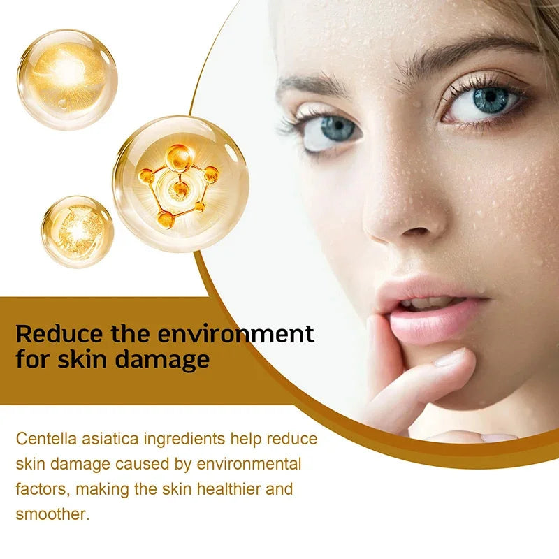 Sérum visage à la Centella Asiatica - Nourrit, lisse et rajeunit les peaux sèches - Crème éclaircissante et blanchissante - Soin hydratant visage coréen