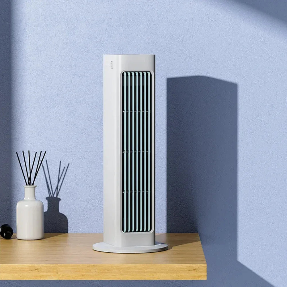 4000mah Leafless Fan 3 Mode Bladeless Air Cooler Fan LED Wall Mount/Desktop Standing Tower Fan for Bedroom Living Rooom Bathroom