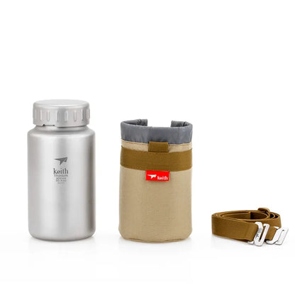 Keith Titanium Sports Bottle 0.9L/1.2L Large Capacity Kettle Outdoor Camping Drinkware Wide Mouth Non-threaded Water Bottle