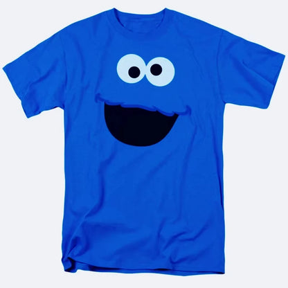 Popfunk Sesame Street Biscuit Monster T-shirt High Quality Casual Couple Street Fashion Sports T-shirt